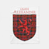 Alexander Tartan Scottish Plaid Lion Rampant Fleece Deken (Voorkant)