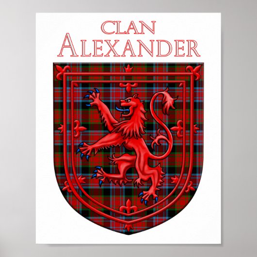Alexander Tartan Scottish Play Lion Rampant Poster (Voorkant)