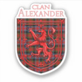Alexander Tartan Scottish Play Lion Rampant Sticker (Voorkant)