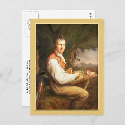 Alexander von Humboldt door Friedrich Georg Weitsc Briefkaart (Voorkant / Achterkant)