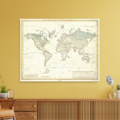 Alexander von Humboldt's systeem isothermische kro Canvas Afdruk (Insitu (Woonkamer))