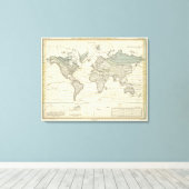 Alexander von Humboldt's systeem isothermische kro Canvas Afdruk (Insitu (Houten vloer))