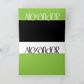 Alexander witte Verjaardag Kaart (Binnen)