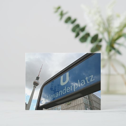 Alexanderplatz U-Bahn & Fernsehturm Briefkaart (Staand voorkant)