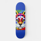 Alexander's Cat blauw skateboard (Voorkant)