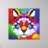 Alexander's Cat blauwe canvasprint Canvas Afdruk (Voorkant)