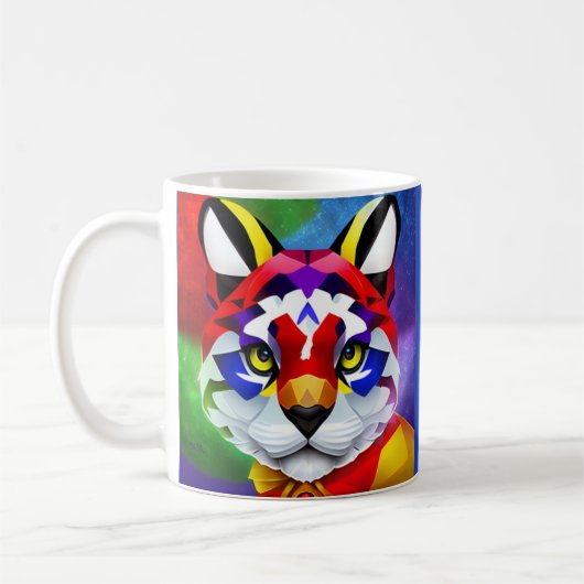 Alexander's Cat blauwe rechterhand mok (Links)