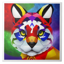 Alexander's Cat grote witte tegel Tegeltje