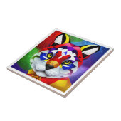 Alexander's Cat kleine witte tegel Tegeltje (Zijkant)