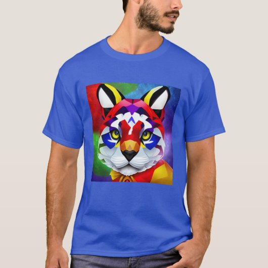 Alexander's Cat mannen blauw T-shirt (Voorkant)
