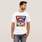 Alexander's Cat mannen wit T-shirt (Voorkant volledig)