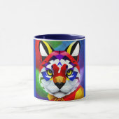 Alexander's Cat navy blue center combo mug Mok (Midden)