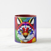 Alexander's Cat paarse en maroen midden combo mok (Midden)