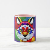 Alexander's Cat paarse en roze midden combo mok (Midden)