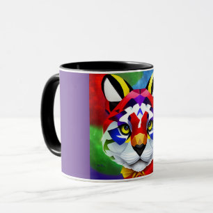 Alexander's Cat paarse en zwarte midden combo mok