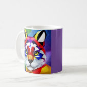 Alexander's Cat paarse rechterhand mok (Voorkant links)