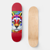 Alexander's Cat rood skateboard (Voorkant)
