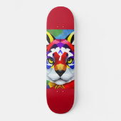 Alexander's Cat rood skateboard (Voorkant)
