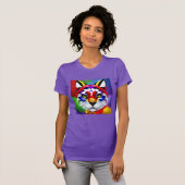 Alexander's Cat vrouwen paarse T-shirt (Voorkant volledig)