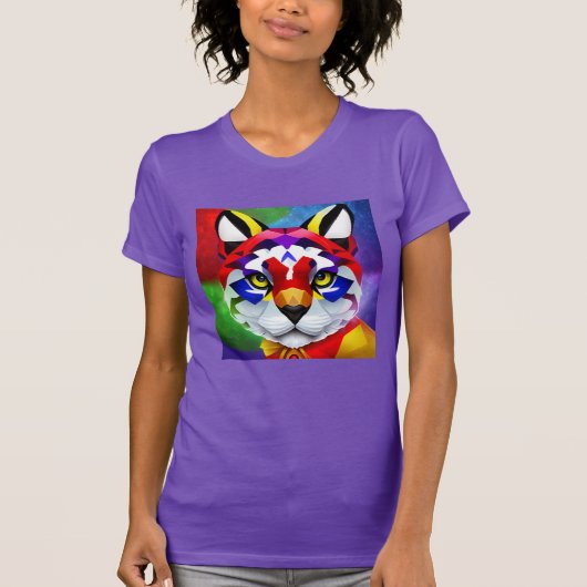 Alexander's Cat vrouwen paarse T-shirt (Voorkant)