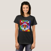 Alexander's Cat vrouwen zwarte T-shirt (Voorkant volledig)