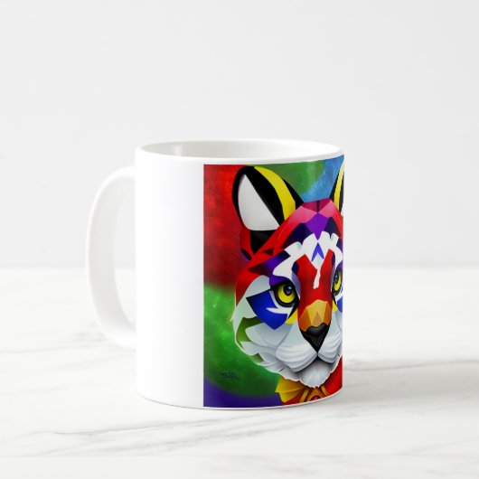 Alexander's Cat witte midden mok (Voorkant links)