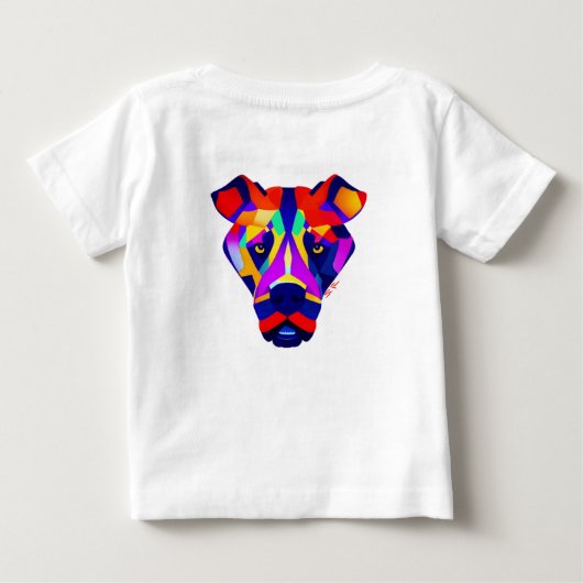 Alexander's Dog baby witte T-shirt achterkant (Achterkant)