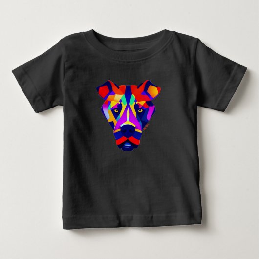 Alexander's Dog baby zwarte T-shirt (Voorkant)