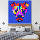 Alexander's Dog blauwe canvasprint Canvas Afdruk (Insitu (Slaapkamer))