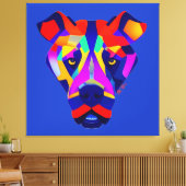 Alexander's Dog blauwe canvasprint Canvas Afdruk (Insitu (Woonkamer))