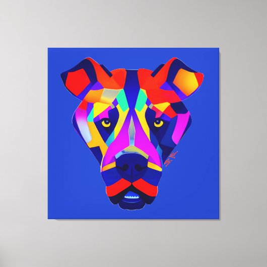 Alexander's Dog canvasprint blauw Canvas Afdruk (Voorkant)