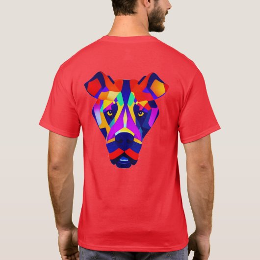 Alexander's Dog mannen rode levendige shirt achter (Achterkant)