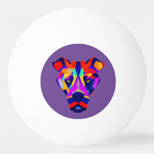 Alexander's Dog paarse 1-sterren pingpongbal (Voorkant)