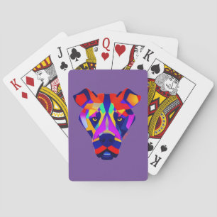 Alexander's Dog paarse Poker speelkaarten