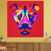 Alexander's Dog red canvas print (Insitu (Woonkamer))