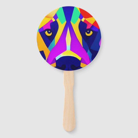 Alexander's Dog ronde handventilatoren Handwaaier (Voorkant)