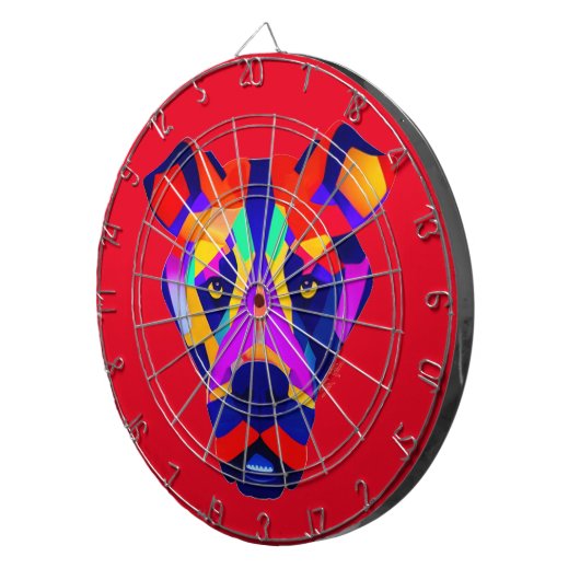 Alexander's Dog rood dartboard Dartbord (Voorkant Rechts)