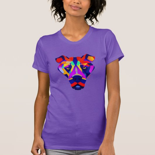 Alexander's Dog vrouwen paarse slanke T-shirt (Voorkant)