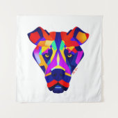Alexander's Dog white tapestry Wandkleed (Voorkant)