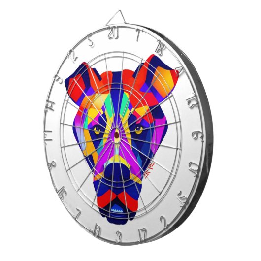 Alexander's Dog wit dartboard Dartbord (Voorkant Rechts)
