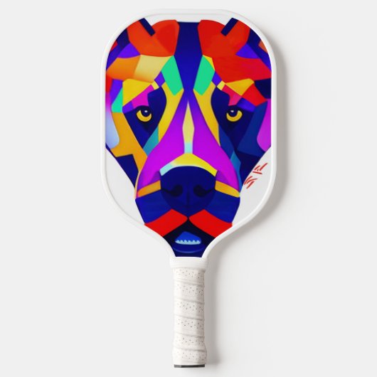 Alexander's Dog witte Pickleball Paddle (Voorkant)