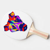 Alexander's Dog witte ping pong peddel Tafeltennisbatje (Zijkant)