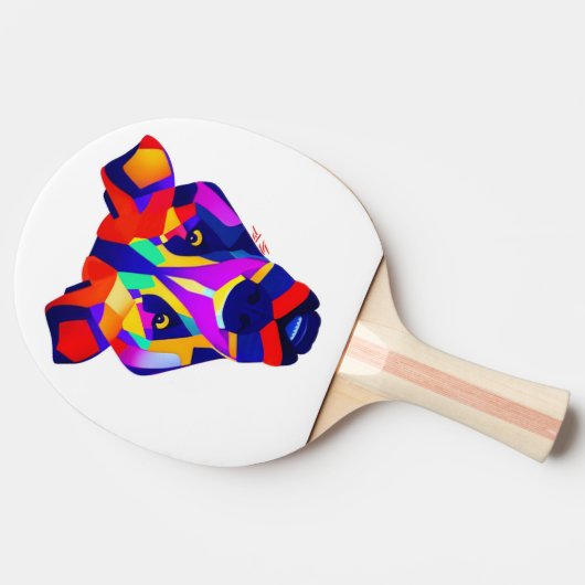 Alexander's Dog witte ping pong peddel Tafeltennisbatje (Zijkant)
