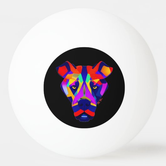 Alexander's Dog zwart 1-sterren ping pong bal Pingpongbal (Voorkant)