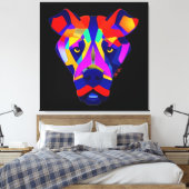 Alexander's Dog zwart canvasprint Canvas Afdruk (Insitu (Slaapkamer))