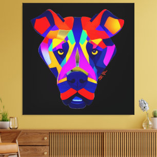 Alexander's Dog zwart canvasprint Canvas Afdruk