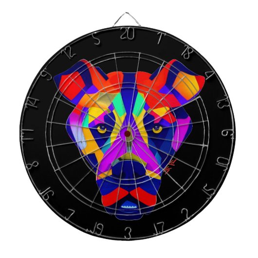 Alexander's Dog zwart dartboard Dartbord (Voorkant)