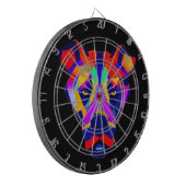 Alexander's Dog zwart dartboard Dartbord (Voorkant Links)