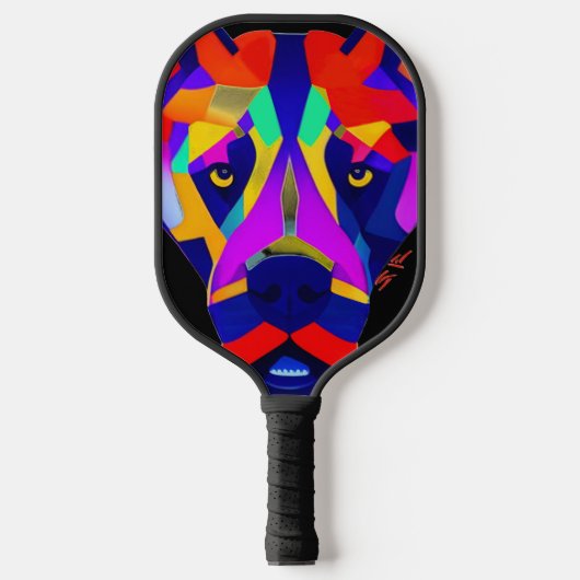 Alexander's Dog zwart Pickleball Paddle (Voorkant)