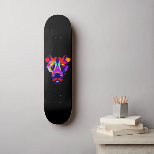 Alexander's Dog zwart skateboard (Muurkunst)
